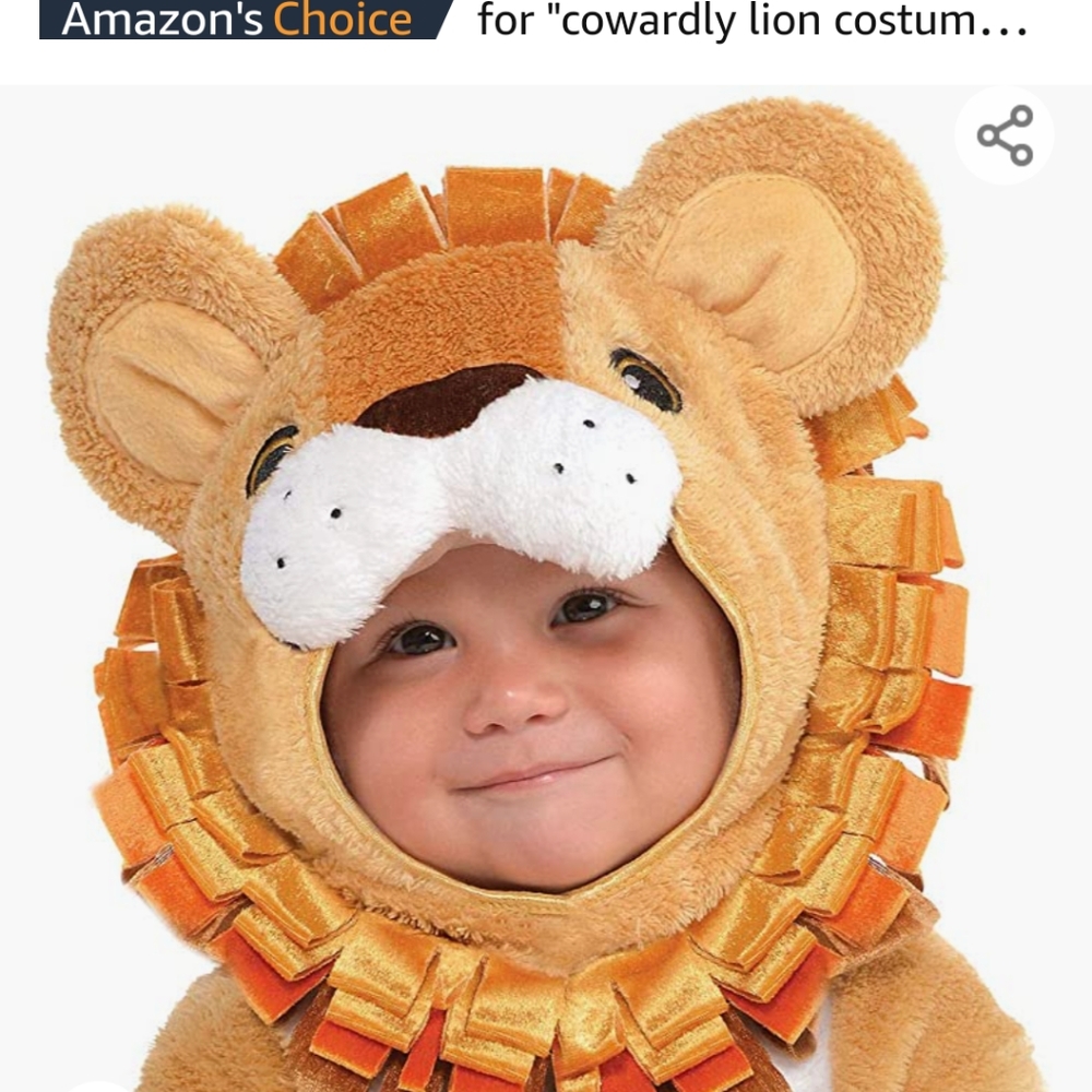 Cowardly Lion Costume 12-24mth